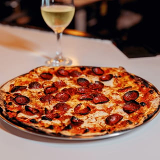 Charred Pepperoni Pizza